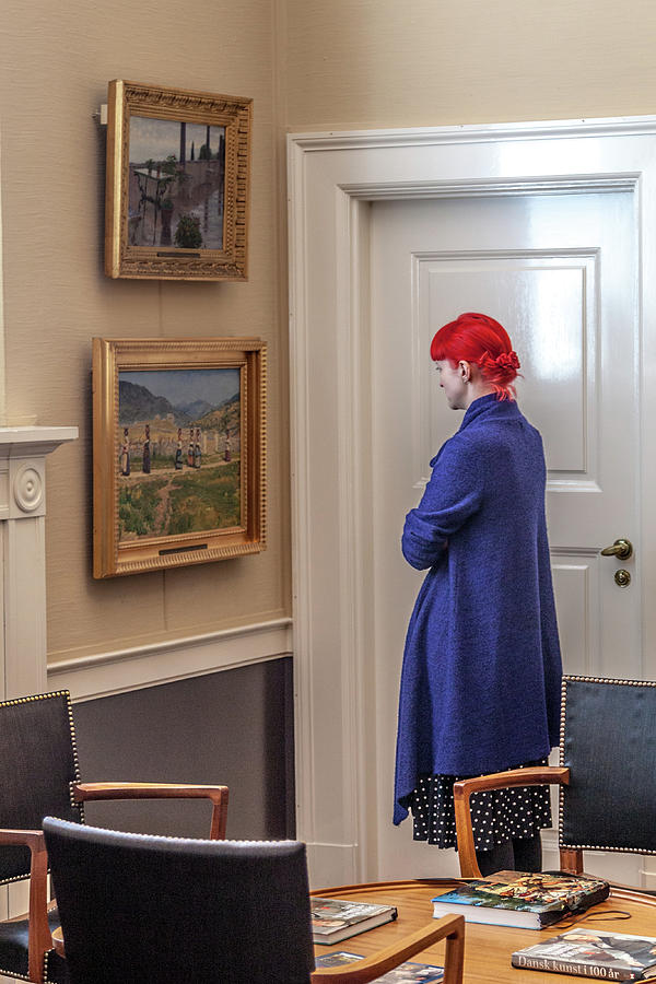 Red Haired Art Lover Photograph by W Chris Fooshee