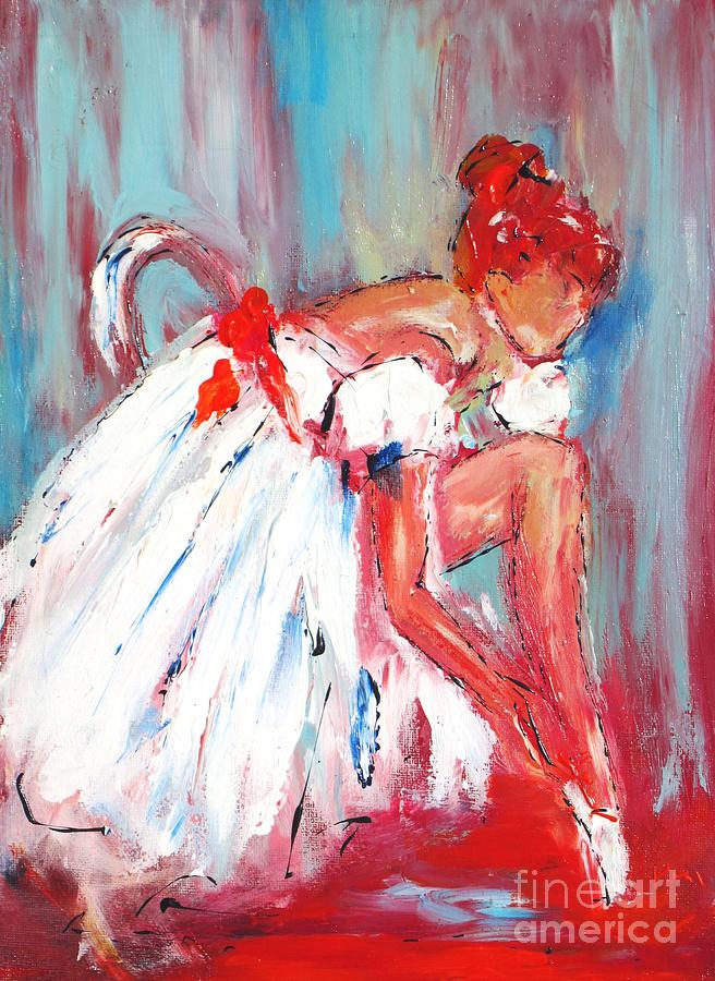 Red Haired Ballerina Paintings Painting