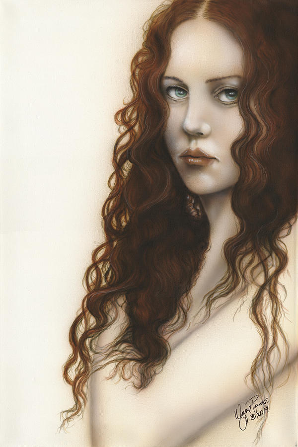 Portrait Painting - Red Haired Beauty by Wayne Pruse