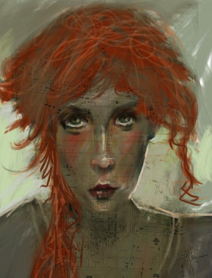 Red Haired Painting by Jim Vance
