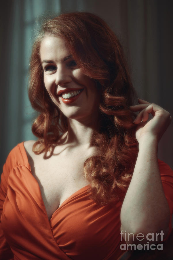 Smiling Red Haired Woman Photograph By Amanda Elwell