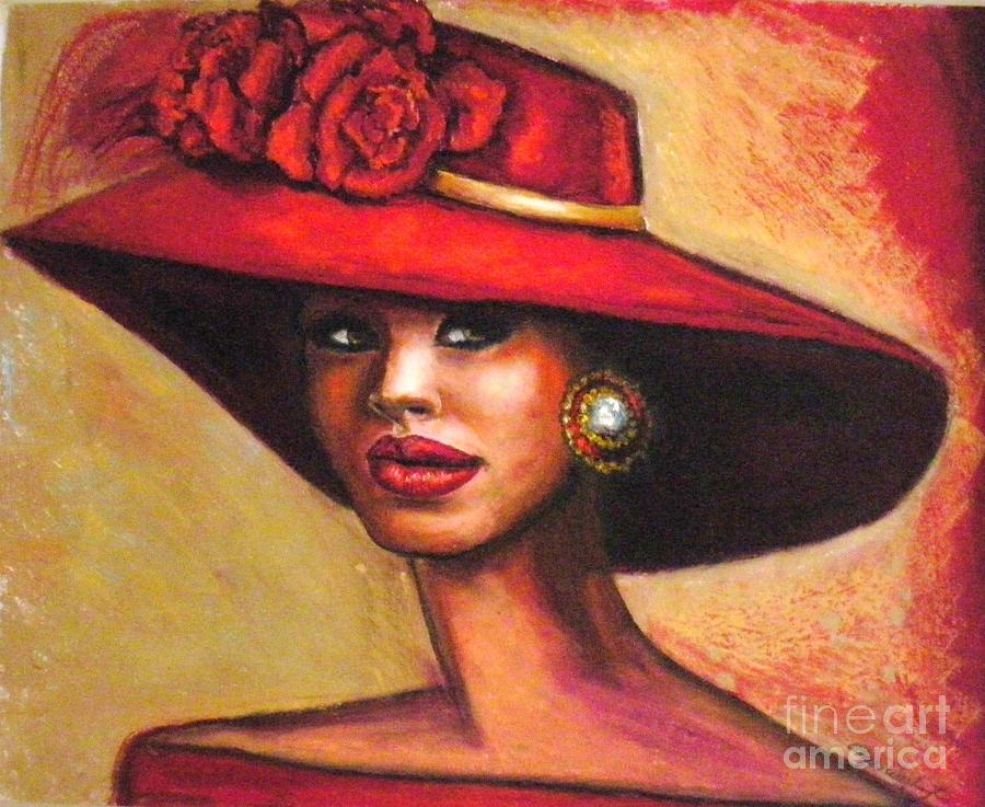 Red hat Painting by Alga Washington