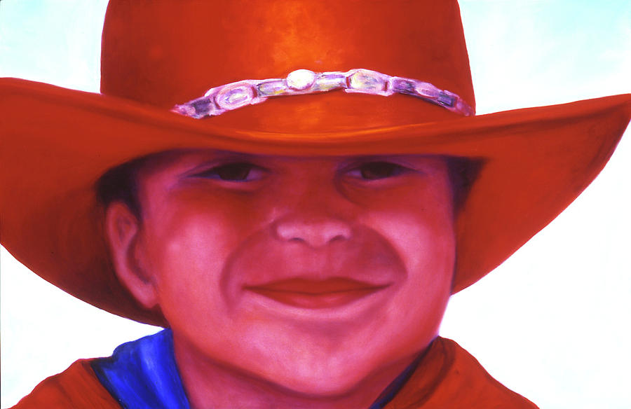 Red Hat Girl Painting by Shannon Grissom