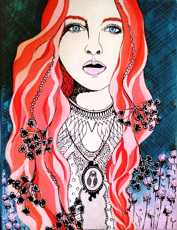Red Head Painting by Amy Sorrell