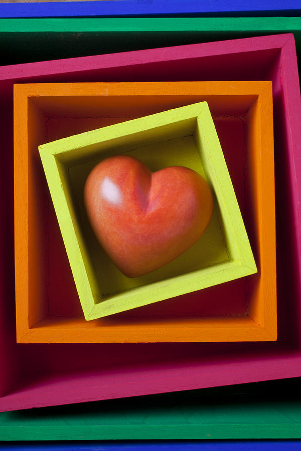 Still Life Photograph - Red Heart In Box by Garry Gay