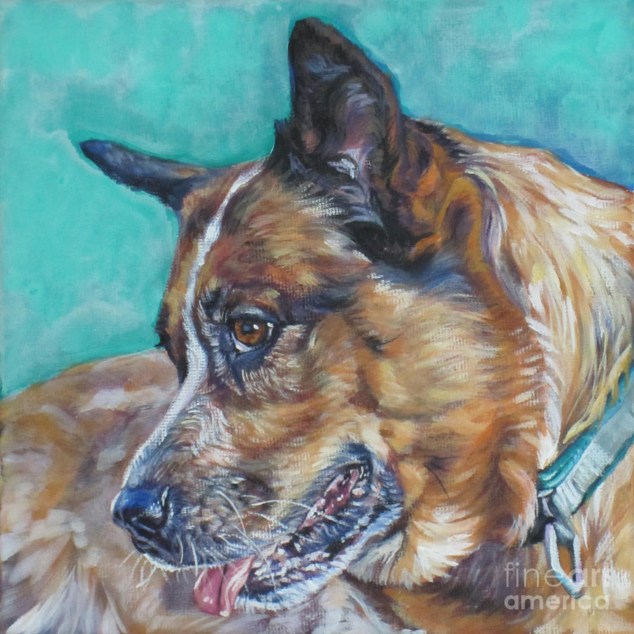 red dog painting