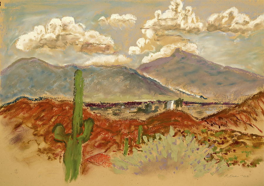 Tucson Pastel - Red Hills by Bonnie See
