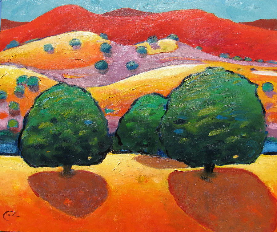 Red Painting - Red Hills by Gary Coleman