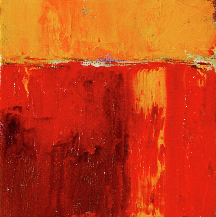 Red Horizon Painting by Nancy Merkle
