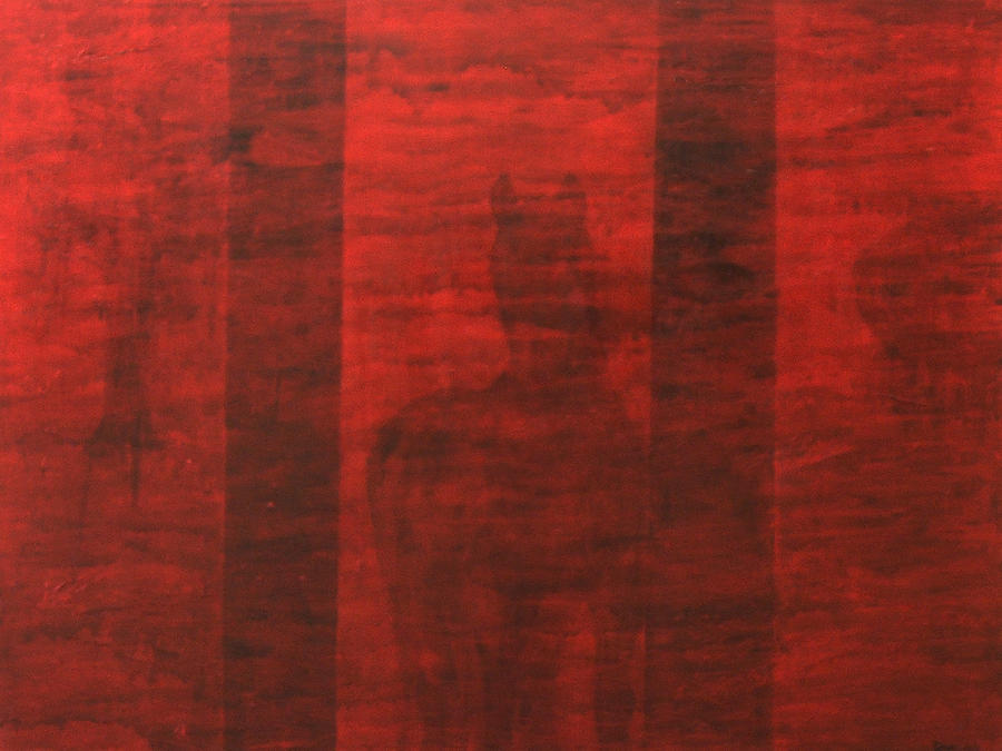 Horse Painting - Red Horse by Ellen Beauregard