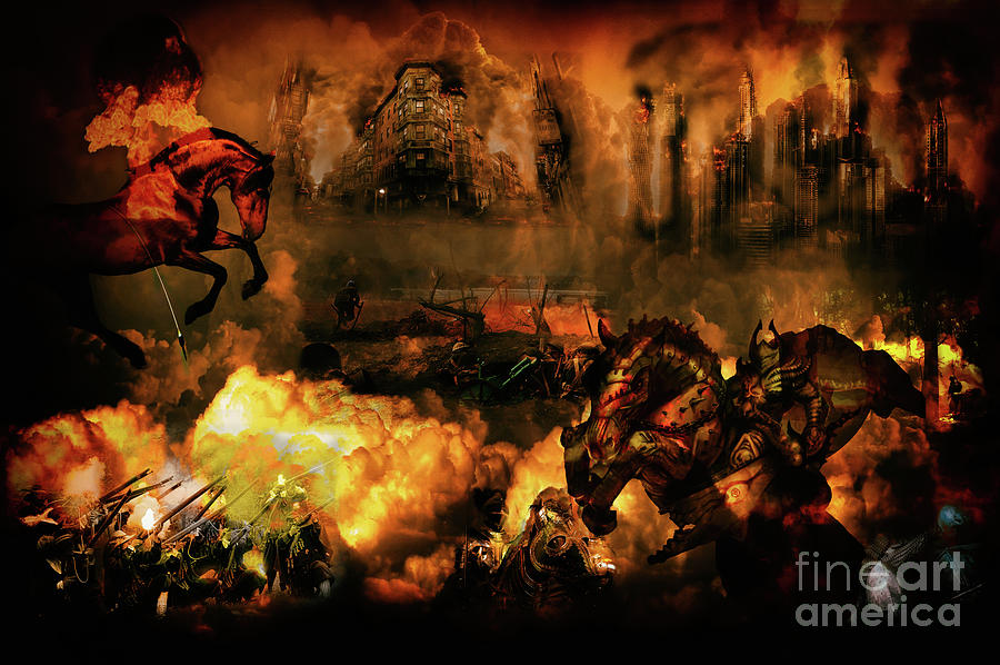 Book Digital Art - Red Horsemen of the Apocalypse by Thomas Gibson