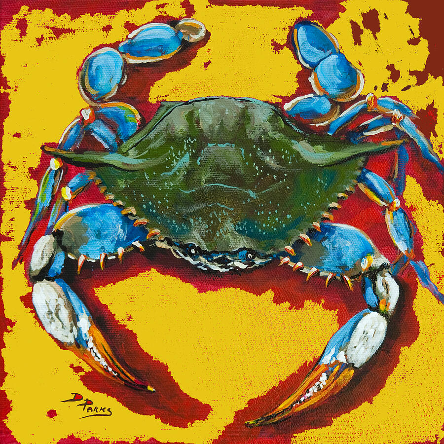 Red Hot Crab Painting by Dianne Parks