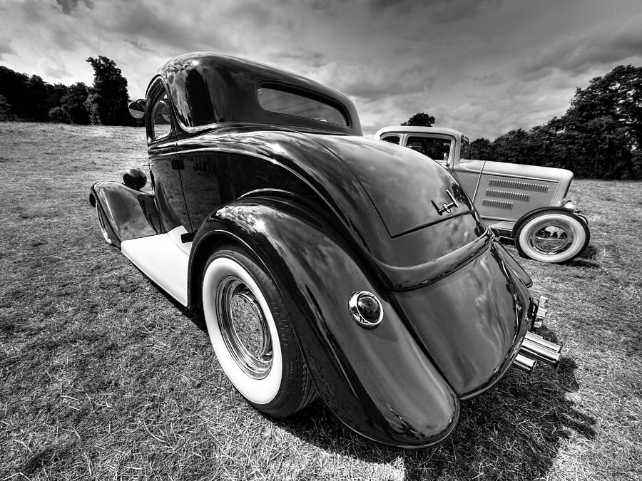 Red Hot Rod in Black and White Photograph by Gill Billington