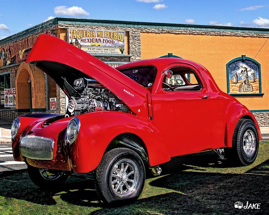 Vintage Red Hot Willys Coupe Street Rod Photograph by Jake Steele ...