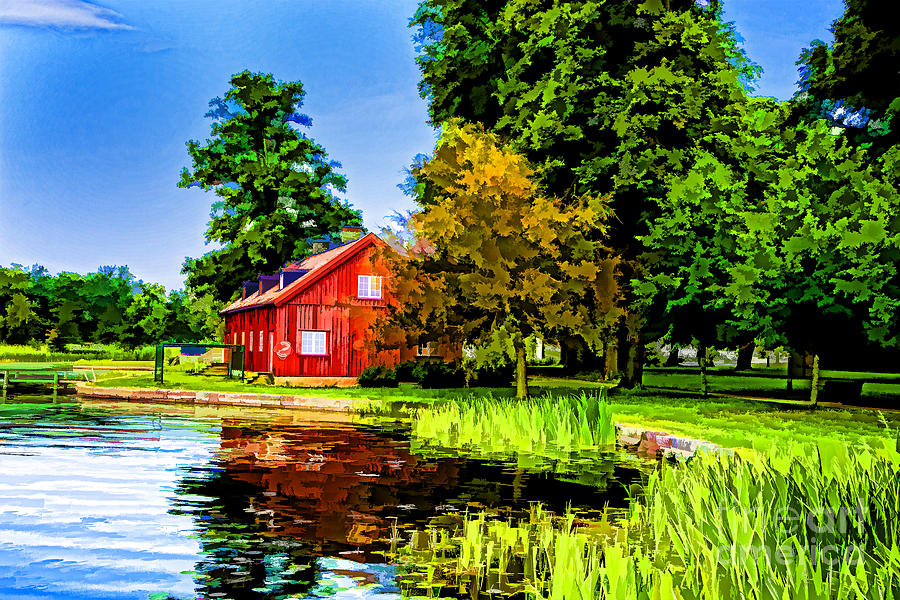 Red House  Painting Photograph by Rick Bragan