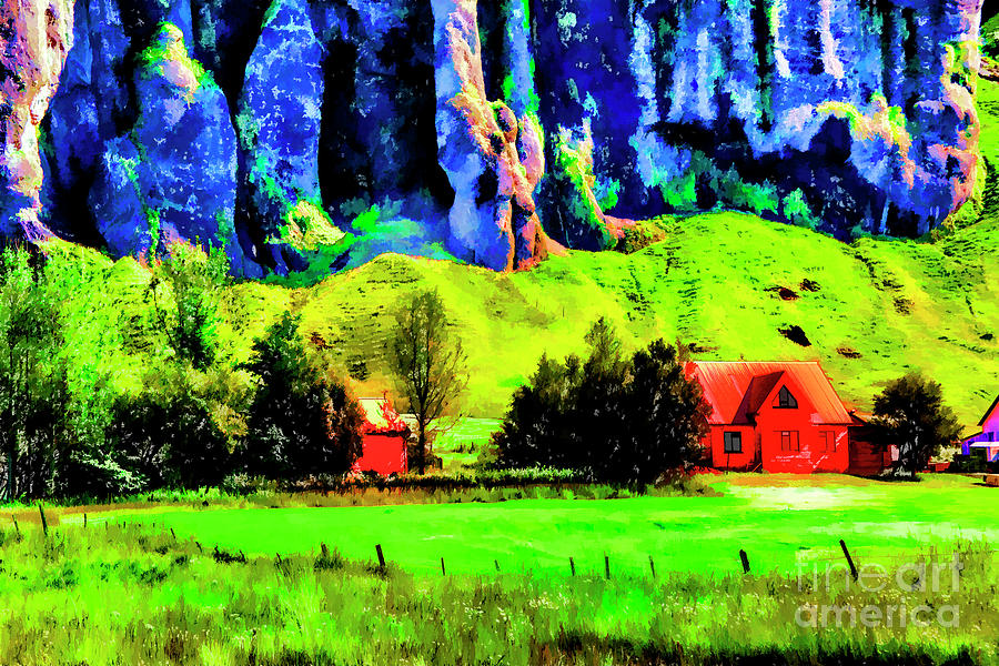 Red House Valley Digital Art by Rick Bragan