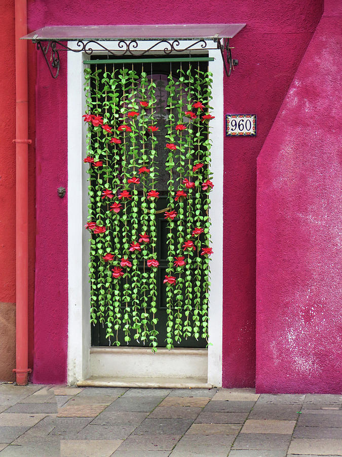 Red in Burano Photograph by Dave Mills