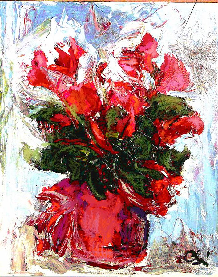 Red in Red Painting by Carla Dreams