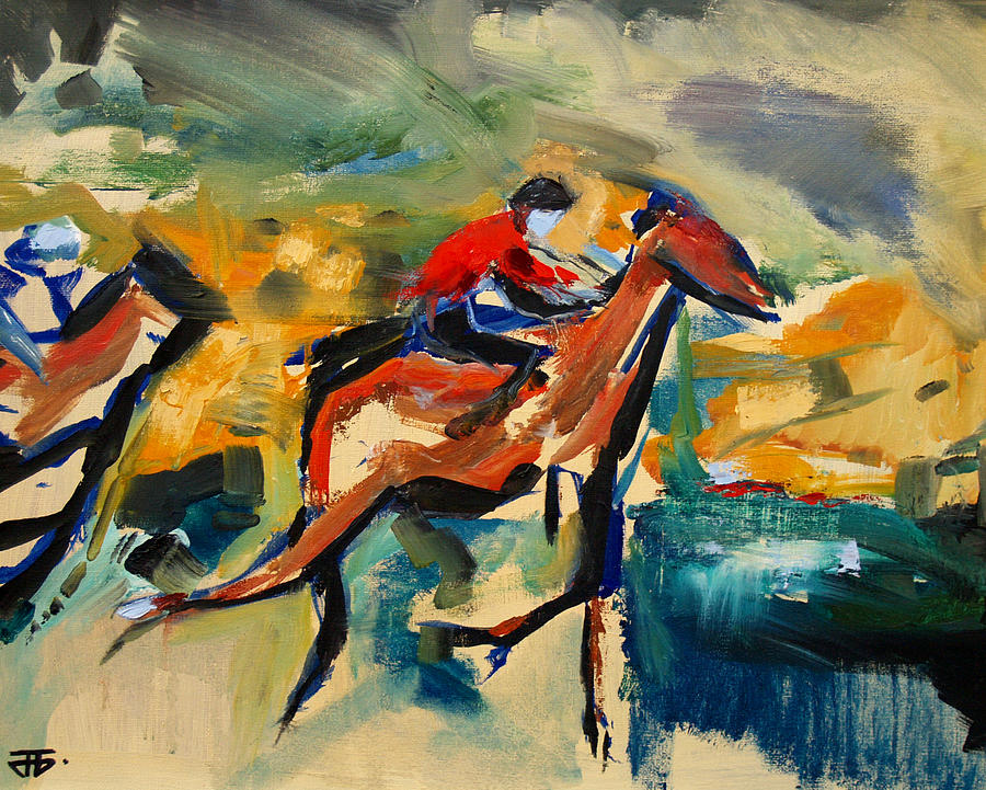 Red Jacket Painting by John Gholson