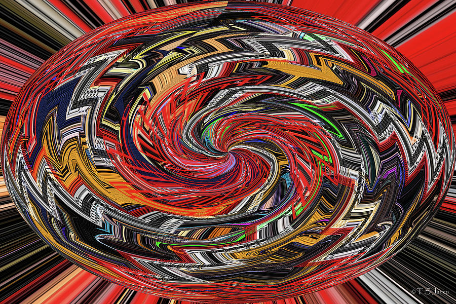 Red Janca Panel Abstract #5247e10 Digital Art by Tom Janca