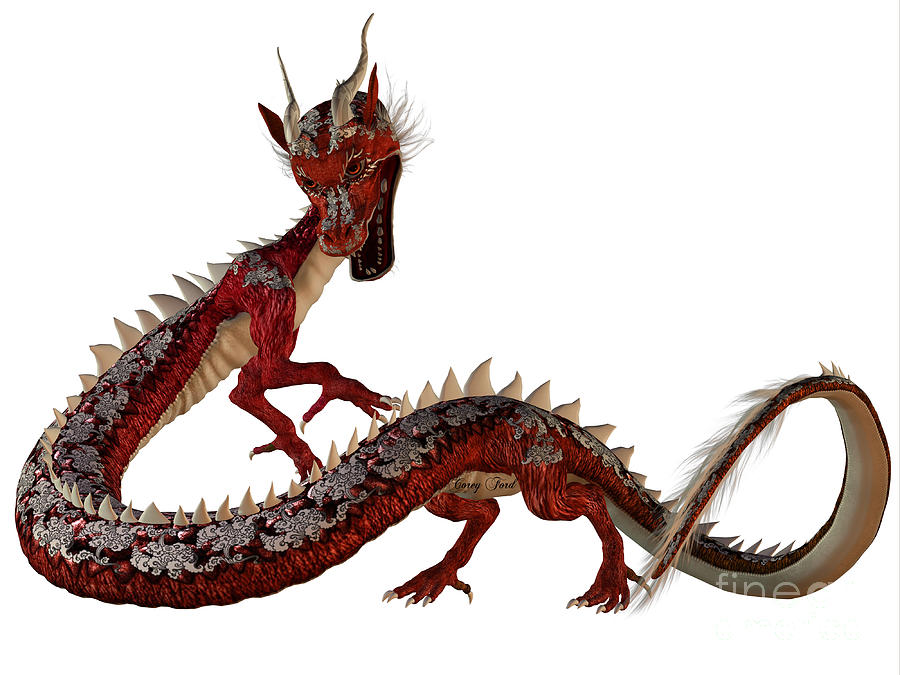 Red Jewel Dragon Painting