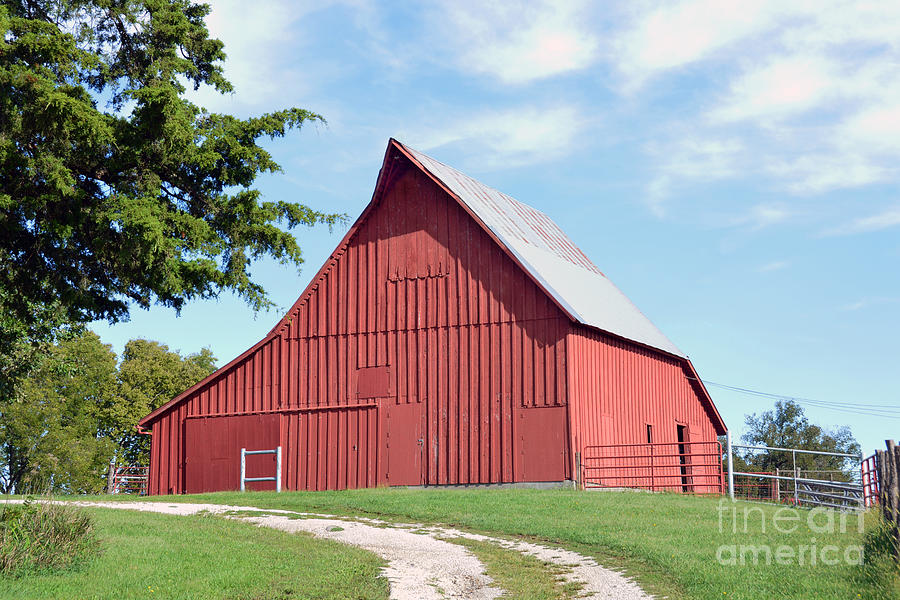 Red Kansas Barn Photograph