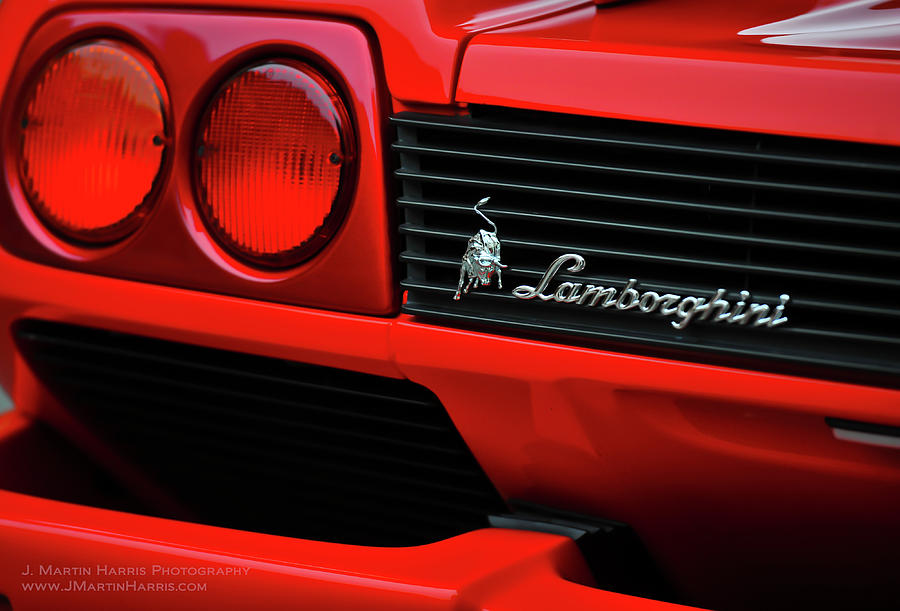 Lamborghini Photograph - Red Lamborghini by Jim Harris