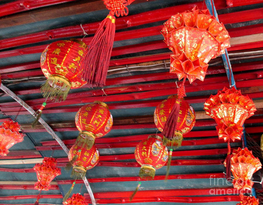 Red Lanterns 2 Photograph by Randall Weidner