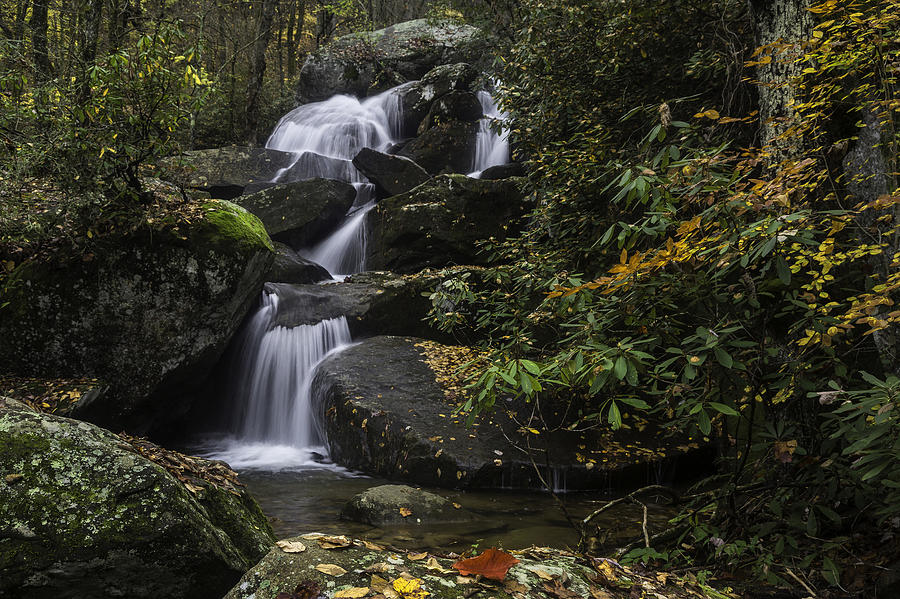 Red Leaf Waterfalls Photograph by Ken Barrett
