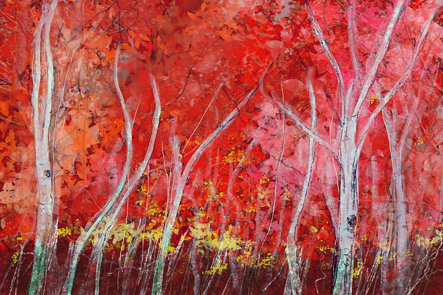 Crimson Leaves Painting by Victor Shelley