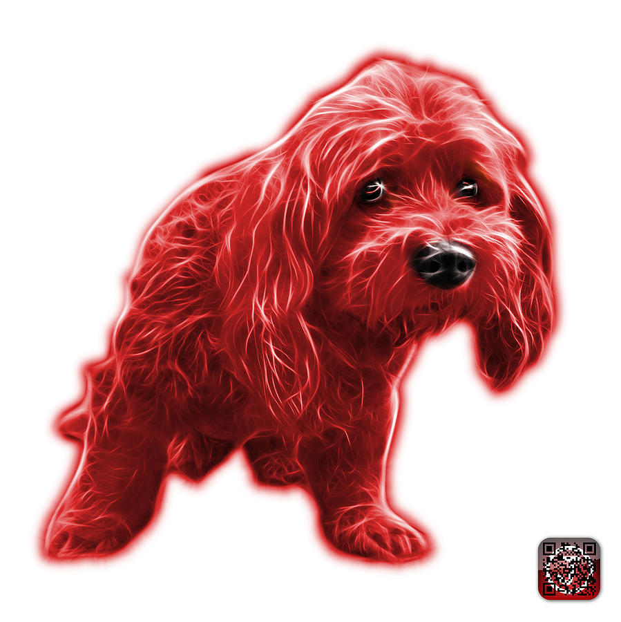 Red Lhasa Apso Pop Art - 5331 - wb Painting by James Ahn