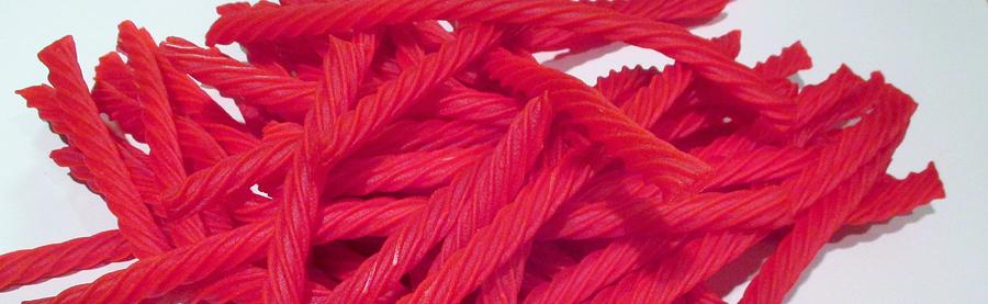Red licorice  Photograph by Martin Cline