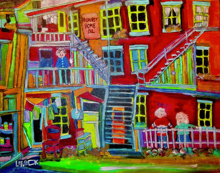 Red Light District Montreal Memories Painting by Michael Litvack