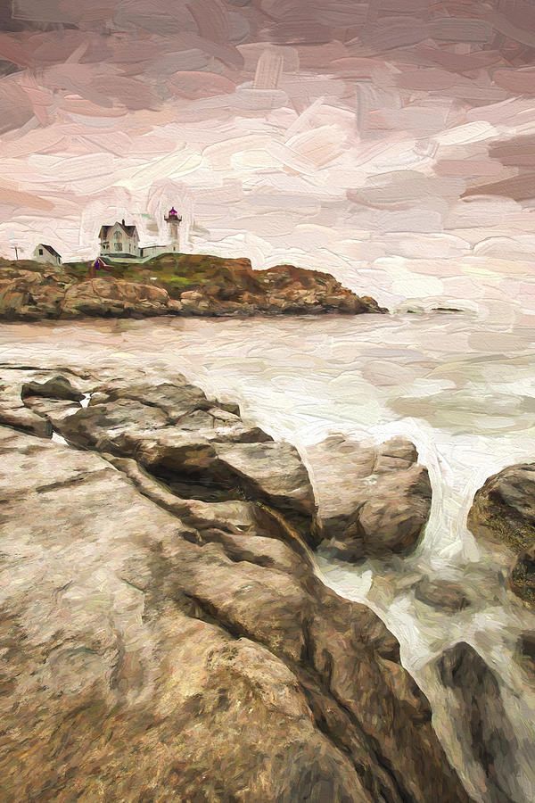 Nature Digital Art - Red Lighthouse II by Jon Glaser