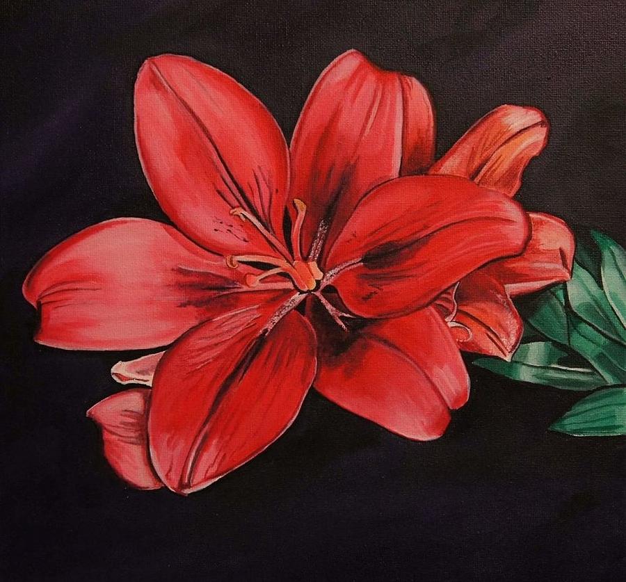 Red Lily Painting by Alana Klein - Fine Art America