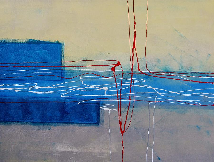 Red Lines Painting by Louise Adams