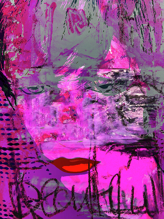 Red lips and pink Digital Art by Gabi Hampe