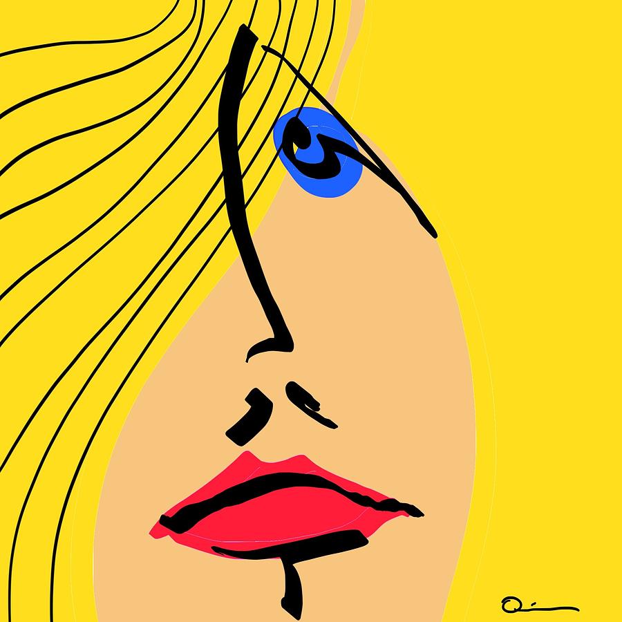Red Lips Digital Art by Jeffrey Quiros