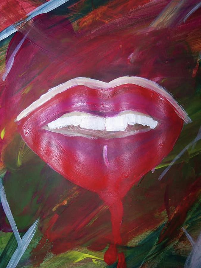 Red Lips Painting by Michelle Wilcox - Fine Art America