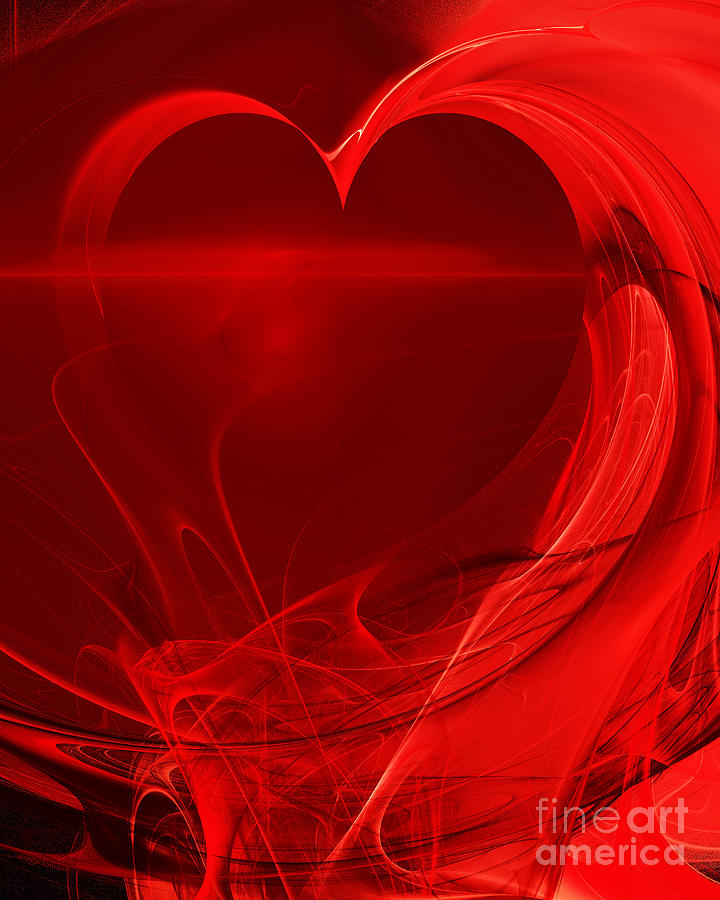 Abstract Photograph - Red Love . A120423.279 by Wingsdomain Art and Photography