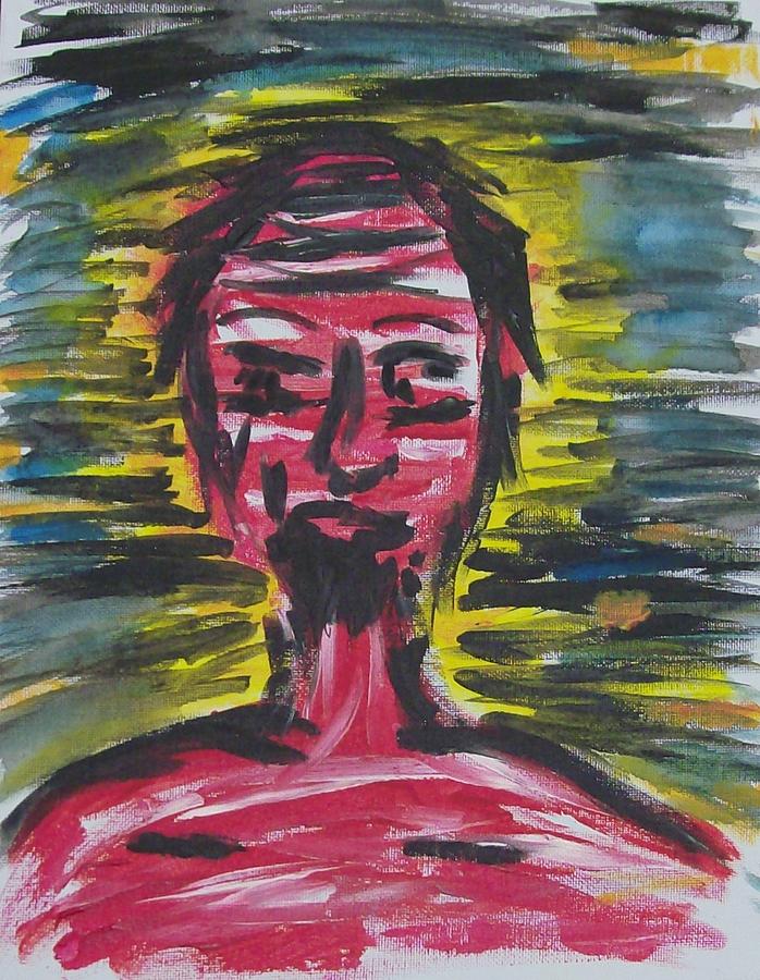 Nude Painting - Red man by Samantha  Gilbert