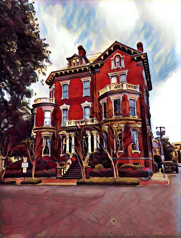 Red Mansion Digital Art by John McNulty