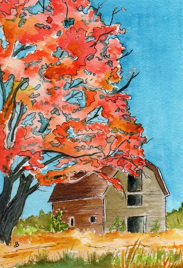 Red Maple Painting by Brenda Owen