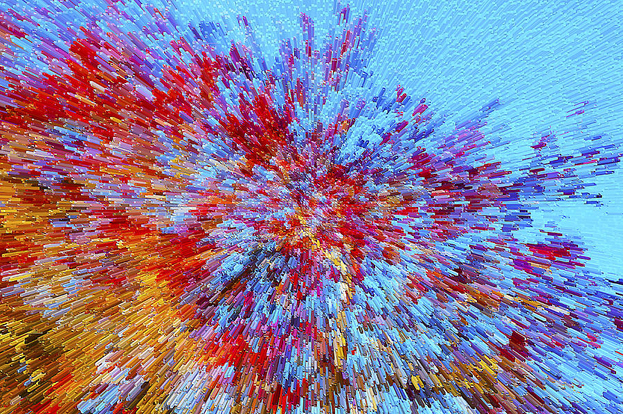 Red Maples against a Blue Sky Photograph by Gerald Grow