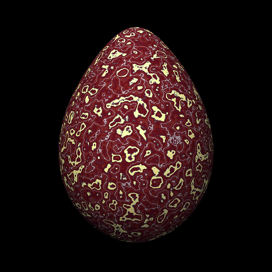 Red Marble Egg Digital Art by Hakon Soreide