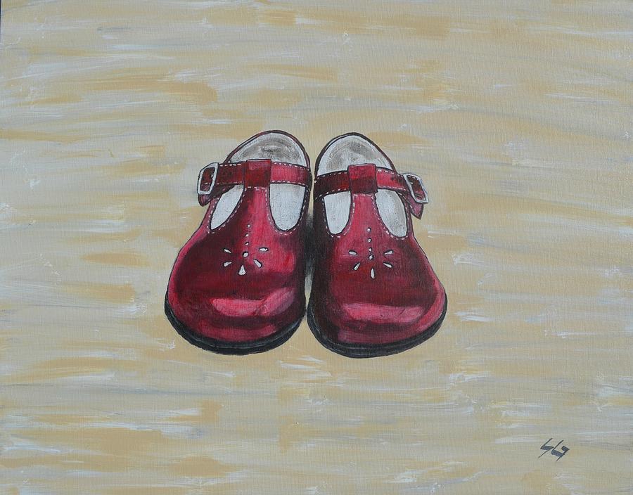 Red Mary Janes Painting