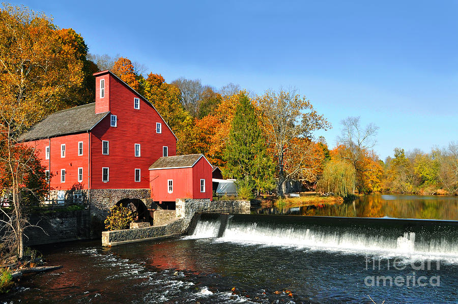Red Mill in Autumn Photograph by Regina Geoghan