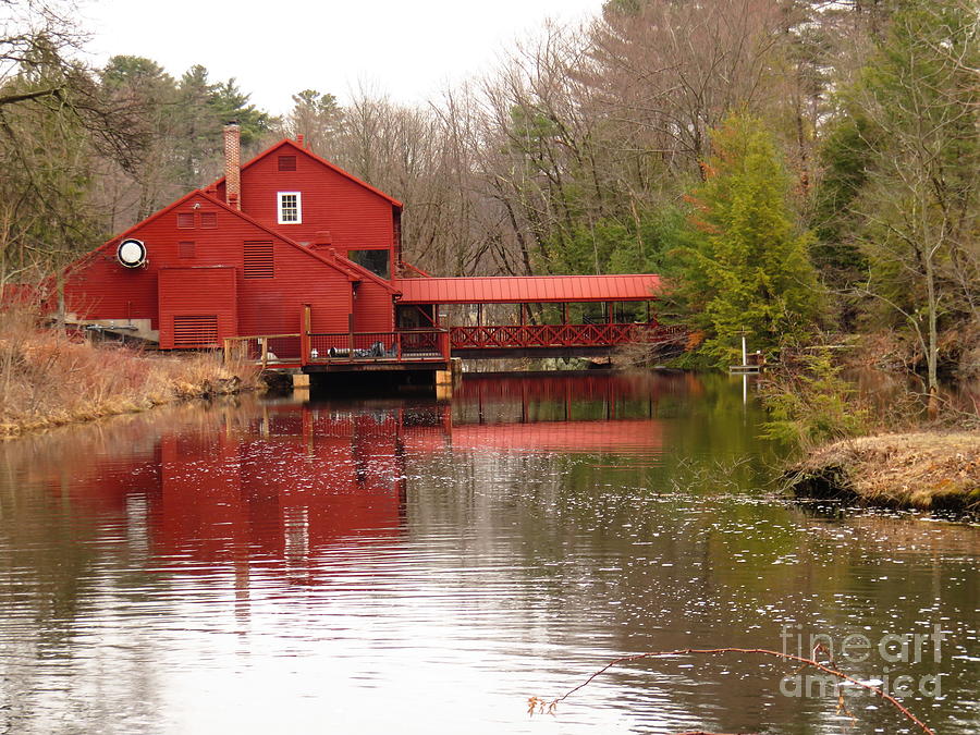 Red Mill on River #1 Photograph by B Rossitto