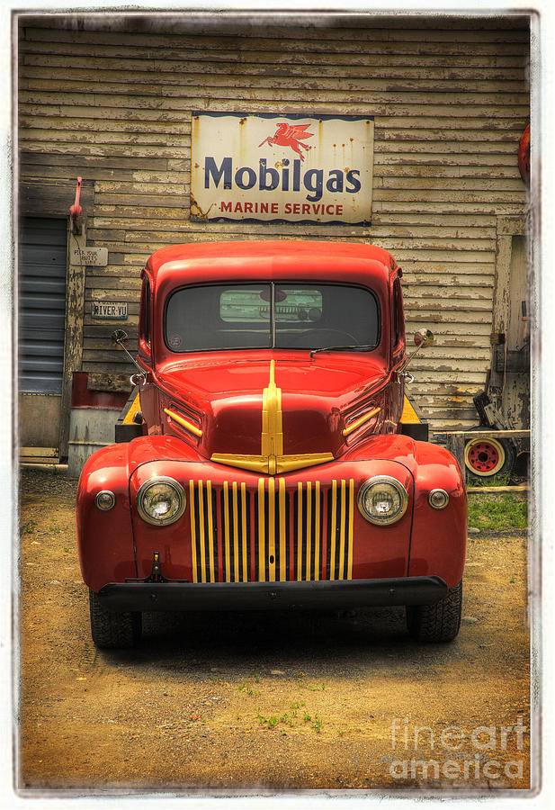 Red Mobilgas Truck Photograph by Craig J Satterlee