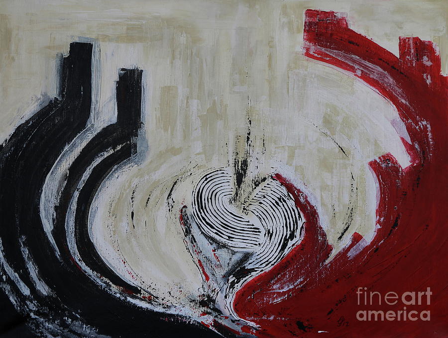 Red Moon III Painting by Christiane Schulze Art And Photography